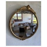 Antique round mirror 26'