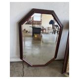 Vtg wood mirror 21x31