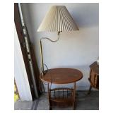 Lamp end table magazine rack