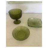 Green colored glassware
