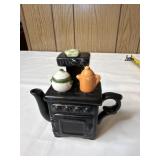 Vintage Teapot Creamer Collectable Antique Black