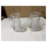 VINTAGE Collectible Glass Cowboy Beer Boot Fancy
