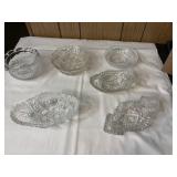 Vtg cut glass pieces