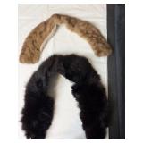 2 Vtg fur collars