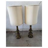 2 heavy lamps w/shades 38' tall