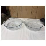 2- Vintage Fire King Ornate Philbe Clear Glass