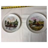 Vtg Courier & Ives plates
