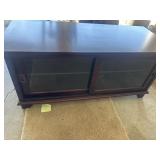 TV stand with sliding glass doors 47.5x20x22