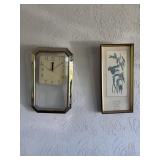 Quartz wall clock & Ray Harm print