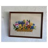 Handmade pic flower basket 22x17 by Shirley