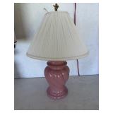 Pink ginger jar lamp 14' tall