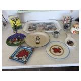 Misc plates, and other items