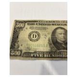 $500 Dollar bill serises of 1934