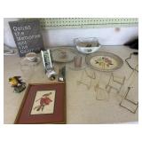 Miscellaneous plates, Bird picture , plate racks