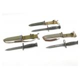 Misc Brands US M7 Bayonet W/ Scabbard Lot of 3