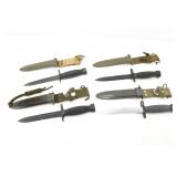 Misc Brands US M4 Bayonet W/ Scabbard Lot of 4