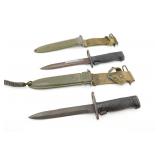 Unmarked US M6 Bayonet W/ Scabbard Lot of 2