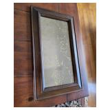 Framed Mirror with Gold Accents