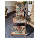 Wood Chair with Book Upholstery