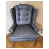 Tufted Leather Wingback Chair
