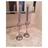 Silver Candlesticks Pair