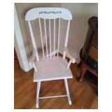 White Wooden Rocking Chair