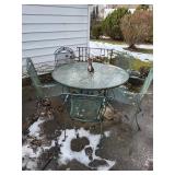 Metal Patio Table with Chairs