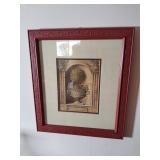 Framed Print in Red Frame