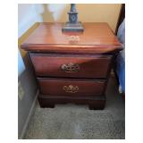 Wooden Two-Drawer Nightstand