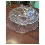 Glass Serving Bowl with Plate