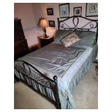 Metal Bed Frame with Bedding