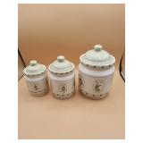 Herb Print Ceramic Canisters