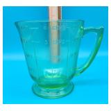 Green Glass Measuring Cup