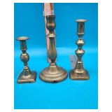Three Brass Candlesticks