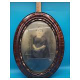 Oval Wood Frame With Portrait