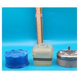 Glass and Metal Powder Jars