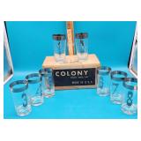 Colony Glass Number Highball Glasses
