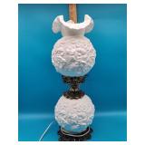 Milk Glass Hurricane Lamp