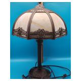 Slag Glass Table Lamp