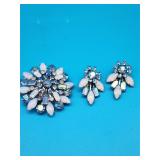 Brooch and Clip-On Earrings