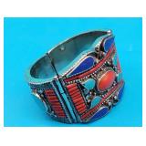 Coral and turquoise ring