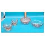 Pink Depression Glassware Lot