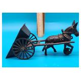 Cast Iron Donkey Coal Wagon