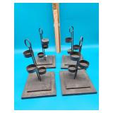 Four Metal Candle Holders