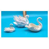 Lenox and Goebel Swan Figurines