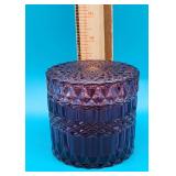 Purple Glass Lidded Jar