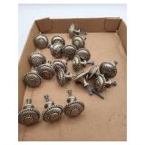 Metal round drawer pulls with screws