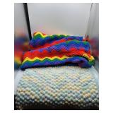 Two handmade crochet blankets