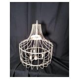 White metal wire chandelier