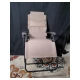 Folding Reclining Lounge Chair with Pillow